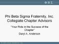 Phi Beta Sigma Fraternity, Inc. Collegiate Chapter Advisors PowerPoint PPT Presentation