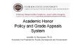 Academic Honor Policy and Grade Appeals System PowerPoint PPT Presentation