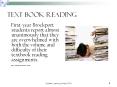 Text Book Reading PowerPoint PPT Presentation