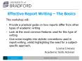 Effective Report Writing  PowerPoint PPT Presentation
