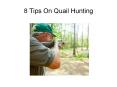 8 Tips On Quail Hunting PowerPoint PPT Presentation