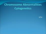 Chromosome Abnormalities Cytogenetics