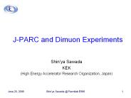 J-PARC and Dimuon Experiments