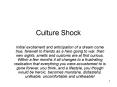 Culture Shock PowerPoint PPT Presentation