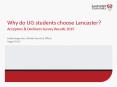 Why do UG students choose Lancaster? Acceptors PowerPoint PPT Presentation