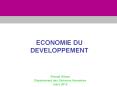 ECONOMIE DU DEVELOPPEMENT  Partie 2, Chapitre 1 PowerPoint PPT Presentation