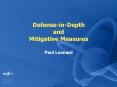 Defense-in-Depth and Mitigative Measures PowerPoint PPT Presentation