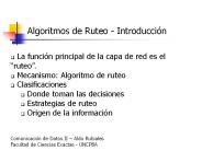 Algoritmos de Ruteo - Introducci