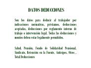 DATOS DEDUCCIONES