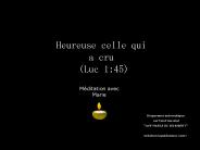 Heureuse celle qui a cru