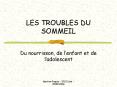 LES TROUBLES DU SOMMEIL PowerPoint PPT Presentation