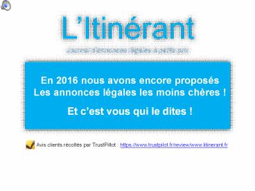 Annonces légales les moins chères en 2016