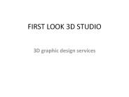 3D graphic design services - firstlook 3d studio