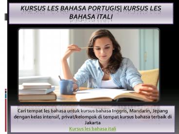 Kursus les bahasa portugis| Kursus les bahasa itali