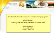 Sub-theme 5: Preventive measures: a national integrity system