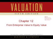 From Enterprise Value to Equity Value