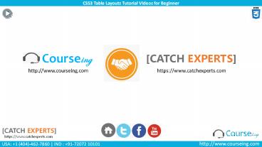 CSS3 Table Layouts tutorial for Beginner