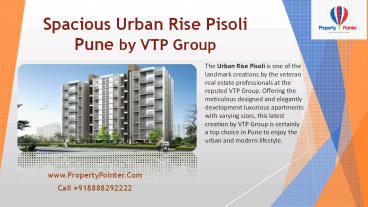 Spacious Urban Rise Pisoli Pune by VTP Group