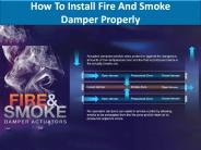 How To Install Fire And Smoke Damper Properly