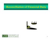 Reconciliation of Financial Data