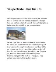 Perfektes Haus