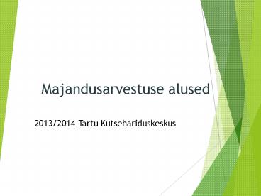 Majandusarvestuse alused