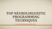 TOP Neuro Linguistic Programming Techniques