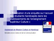 Assistanat de Mission Culture et Handicap