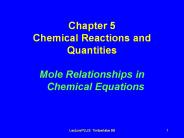 Chapter 5 Chemical Reactions and Quantities