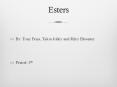Esters PowerPoint PPT Presentation