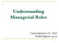 Understanding Managerial Roles PowerPoint PPT Presentation