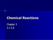 Chemical Reactions