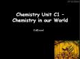 Chemistry Unit C1  PowerPoint PPT Presentation