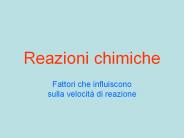 Reazioni chimiche