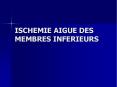ISCHEMIE AIGUE DES MEMBRES INFERIEURS PowerPoint PPT Presentation