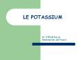 LE POTASSIUM PowerPoint PPT Presentation