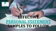 Effective Personal Statement Samples to Follow