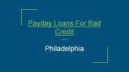 Payday Loans For Bad Credit in Philadelphia
