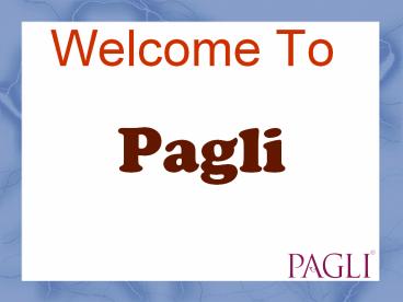 Pagli Online Shop PPT