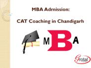 MBA Admission: CAT Coaching in Chandigarh