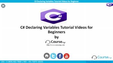 PPT – C Sharp Variable Declaration Tutorial Videos for Beginner ...