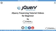 Jquery Traversal tutorial videos for beginner