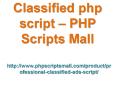Classified php script – PHP Scripts mall PowerPoint PPT Presentation
