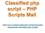 Classified php script – PHP Scripts mall
