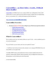 Convertifire Review and Convertifire (EXCLUSIVE) bonuses pack