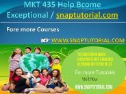 MKT 435 Help Bcome Exceptional / snaptutorial.com