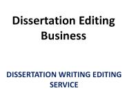 Premium Quality Dissertation Editing Business