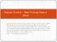 Popular Printers – Best Digital Printing in Jaipur PowerPoint PPT Presentation