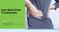 Low Back Pain Treatments PowerPoint PPT Presentation