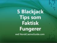 5 Blackjack Tips som Faktisk Fungerer